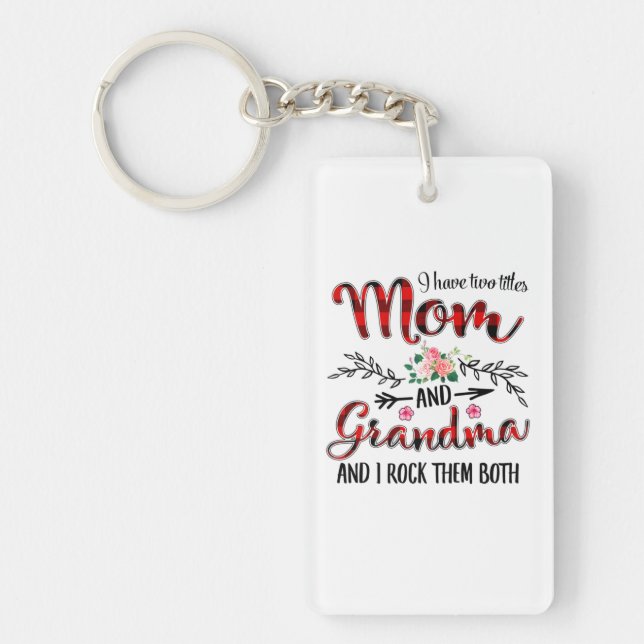 Mama und Oma zum Geburtstag Schlüsselanhänger (Vorderseite)