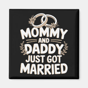 Mama und Papa Got gerade Verheiratet 1 Magnet