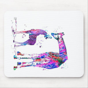 Mama und Tochter-Giraffe, Familiengeschenk Mousepad