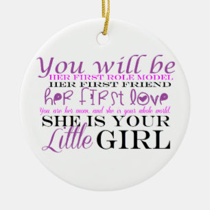 Mama und Tochter: Liebe Keramikornament