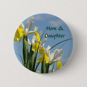 Mama und Tochter-Taste Gelbe Blume Button