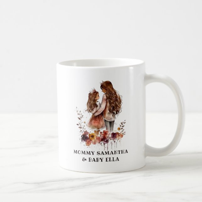Mama und Tochter von Aquarellen (1) Kaffeetasse (Rechts)