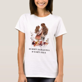 Mama und Tochter von Aquarellen (1) T-Shirt