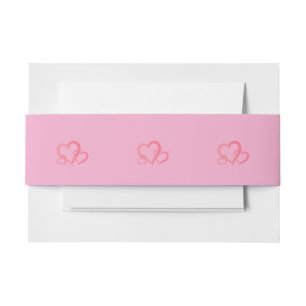 Mama und Twin Interlocking Hearts Baby Shooter Einladungsbanderole