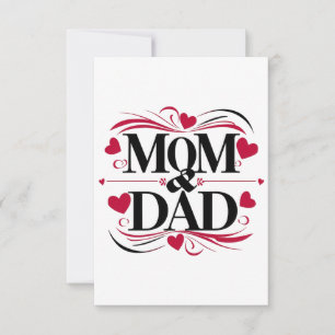 Mama und Vater die besten Eltern Dankeskarte