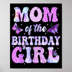 Mama und Vater Geburtstag Girl Butterfly Party D Poster