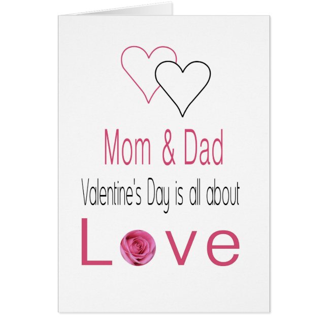 Mama und Vater Glückliche Valentinstag Rose (Vorne)