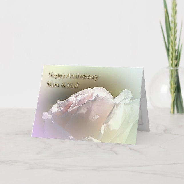 Mama und Vater Hochzeitstag Grußkarte Karte (Vorderseite)