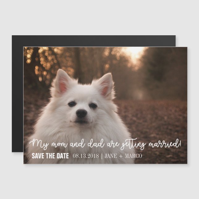 Mama und Vater werden Save the Date verheiratet Magneteinladung (Vorne/Hinten)
