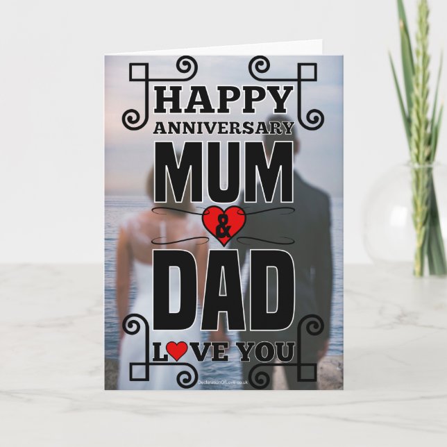 Mama und Vater zum Jubiläum Karte (Vorderseite)