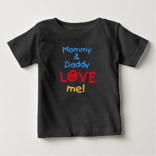 Mama-und Vati-Liebe ich Baby T-shirt