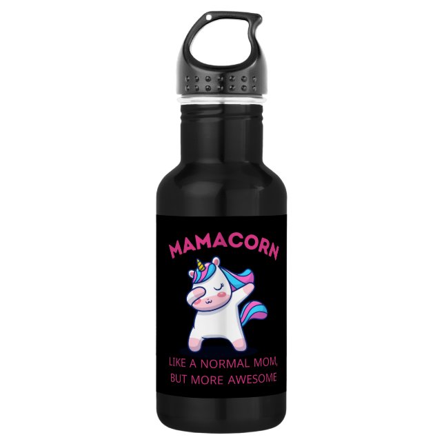 Mama Unicorn Fan Club Edelstahlflasche (Vorderseite)