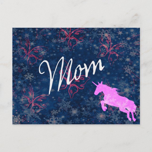 Mama Unicorn Postkarte (Vorderseite)