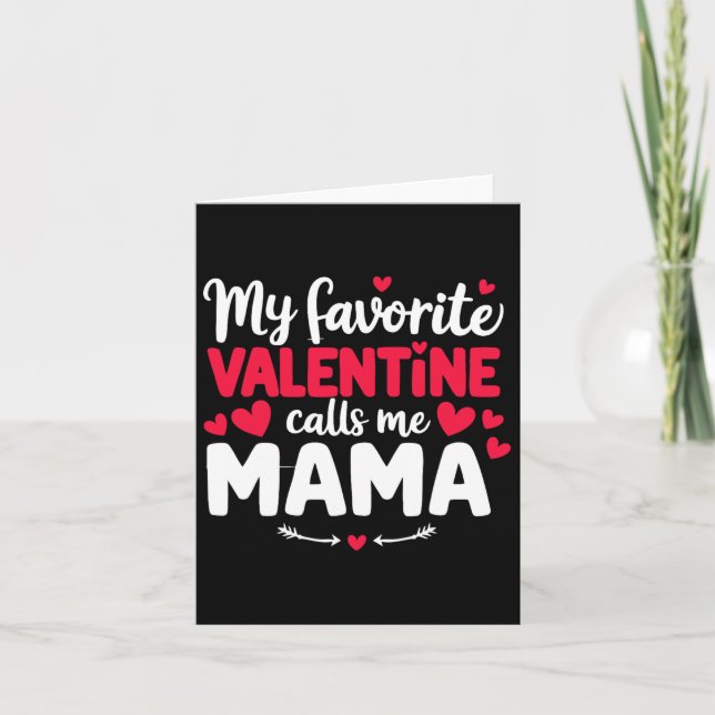 Mama Valentine Niedlich Romantischer Valentinstag  Karte (Vorderseite)