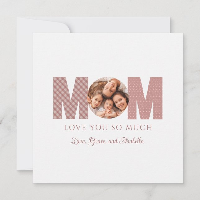 Mama Valentinstag Fotokarte Einladung (Vorderseite)