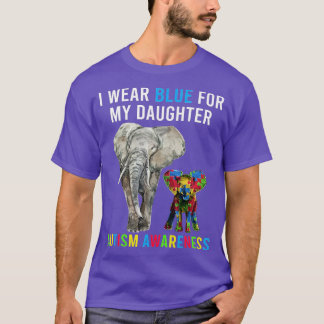 Mama Vater Autismus Elefantenkleidung ich tragen B T-Shirt