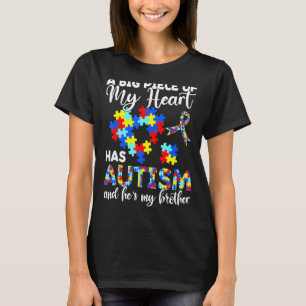 Mama Vater Autistic Boy Piece Mein Herz hat Autism T-Shirt