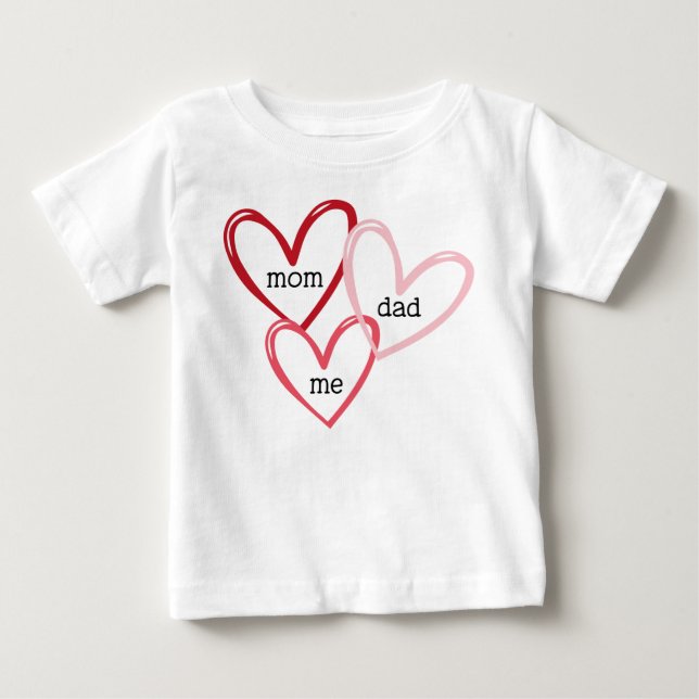 Mama Vater Baby T-shirt (Vorderseite)