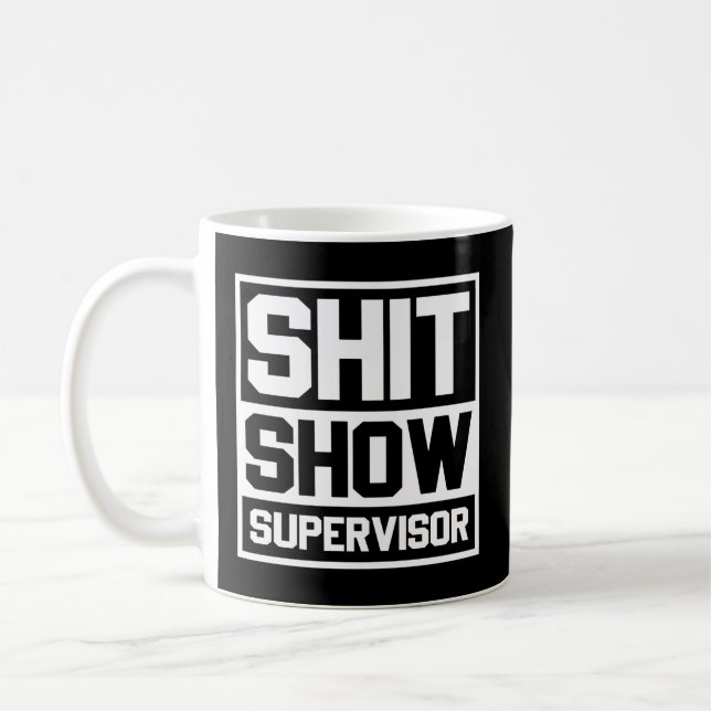 Mama Vater Bossager Lehrer-Shit-Aufseher Kaffeetasse (Links)