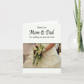 Mama & Vater Danke, dass du mich durch die Aisle g Dankeskarte