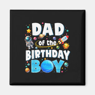 Mama Vater des Geburtstagsjungen Astronauten Famil Magnet