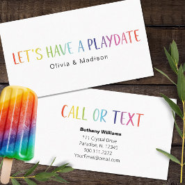 Mama Vater Einfache bunte  Calling Cards Visitenkarte