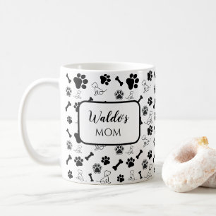 Mama/Vater Kaffeepause Tasse Geschenk Schwarz/Weiß