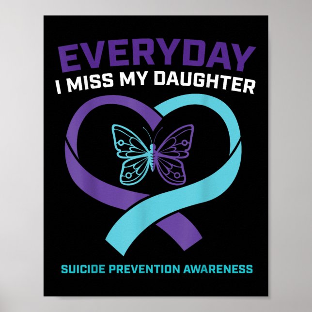 Mama Vater Miss Daughter Suizidgedanken Prävention Poster (Vorne)