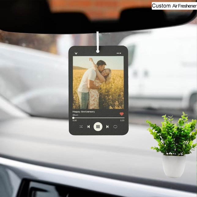 Mama & Vater Moderner Foto-Musikplayer Autolufterfrischer (Mom & Dad Modern Anniversary Photo Music Player Air Freshener)