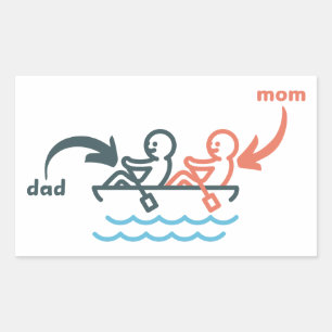 Mama/Vater Rechteckiger Aufkleber