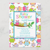 Mama & Vater Schalen mit Baby Owls TWINS Babydusch