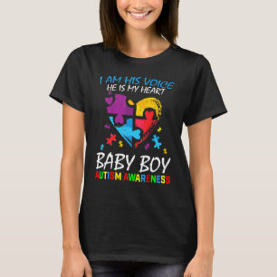 Mama Vater Seine Stimme My Heart Baby Boy Son Auti T-Shirt