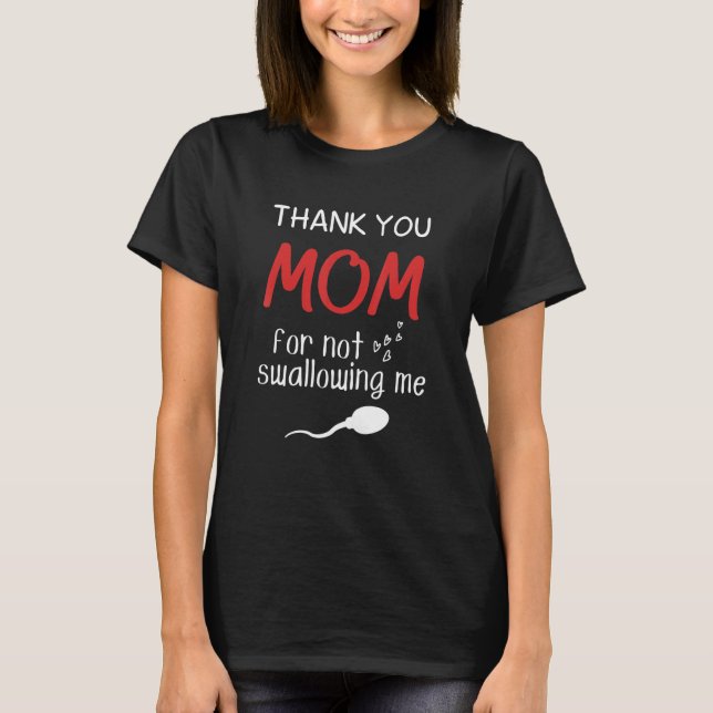 Mama Vater Spaß Danke Mama, dass Sie mich nicht ve T-Shirt (Vorderseite)