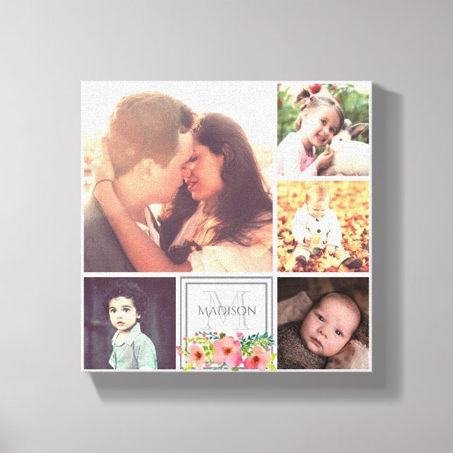 Mama Vater und Kinder Leinwanddruck (Vorderseite)