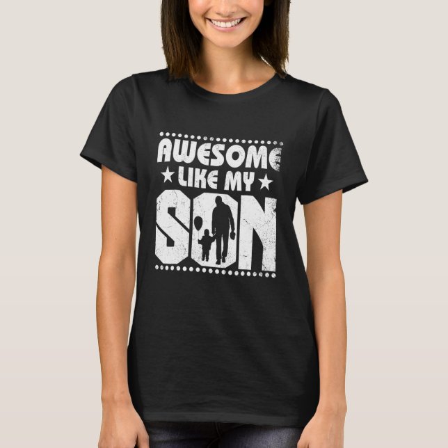 Mama Vater Zitat Phantastisch wie mein Sohn glückl T-Shirt (Vorderseite)
