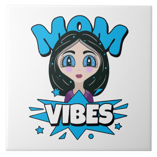Mama-Vibes Fliese (Vorderseite)