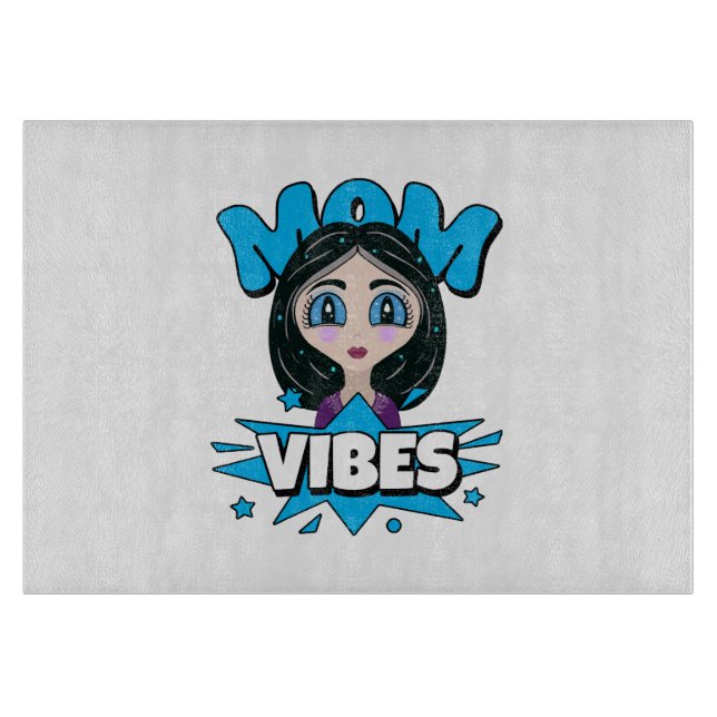 Mama Vibes Schneidebrett (Vorderseite)