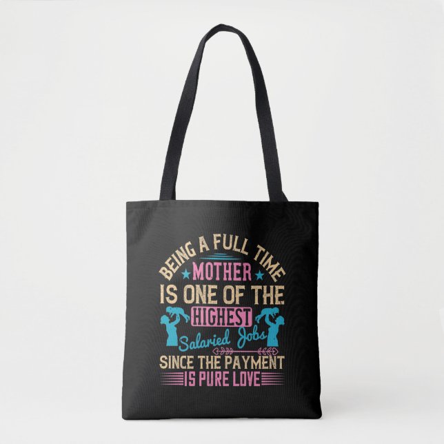 Mama - Vollzeitbeschäftigung Tasche (Vorderseite)