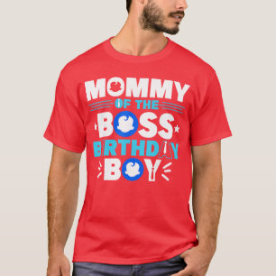 Mama vom Boss Geburtstagsjunge Baby Dekor Familien T-Shirt