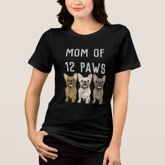 Mama von 12 Pfoten Tri-Blend Shirt