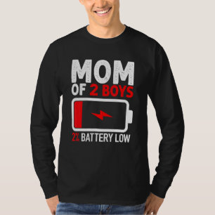 Mama von 2 Jungen 2 gebackene Mütter mit niedrigem T-Shirt