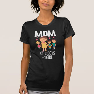 Mama von 2 Jungen und 1 Mädchen T-Shirt