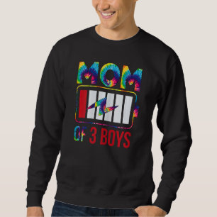 Mama von 3 Jungen mit niedrigem Batteriegehalt Sweatshirt