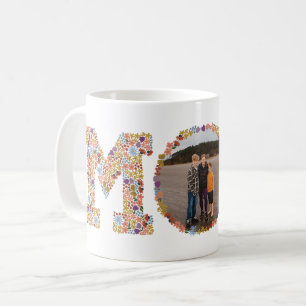 Mama von Blumenschreiben Foto Tasse