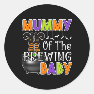 Mama von Brewing Baby Costume Halloween Runder Aufkleber
