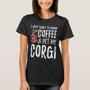 Mama von Kaffee und Corgi-Hunden oder Hunde-Vater T-Shirt