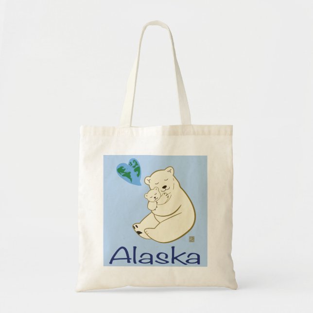 Mama von Polarbären und Kuhtaschen Tragetasche (Vorne)