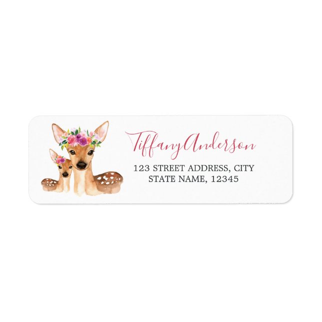 Mama von Rehtieren und Baby Floral Baby Dusche (Vorne)