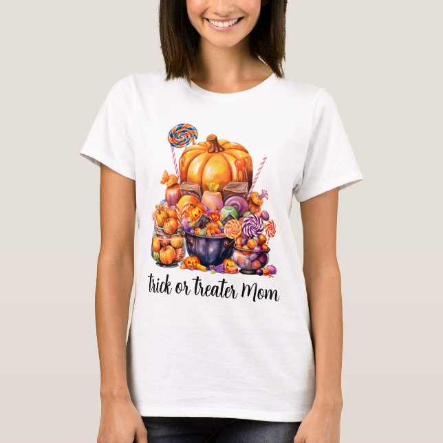 Mama von Trick oder Treater T-Shirt (Vorderseite)