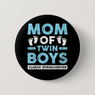 Mama von Twin Boys Classic Overlays Twin Mama Twi Button